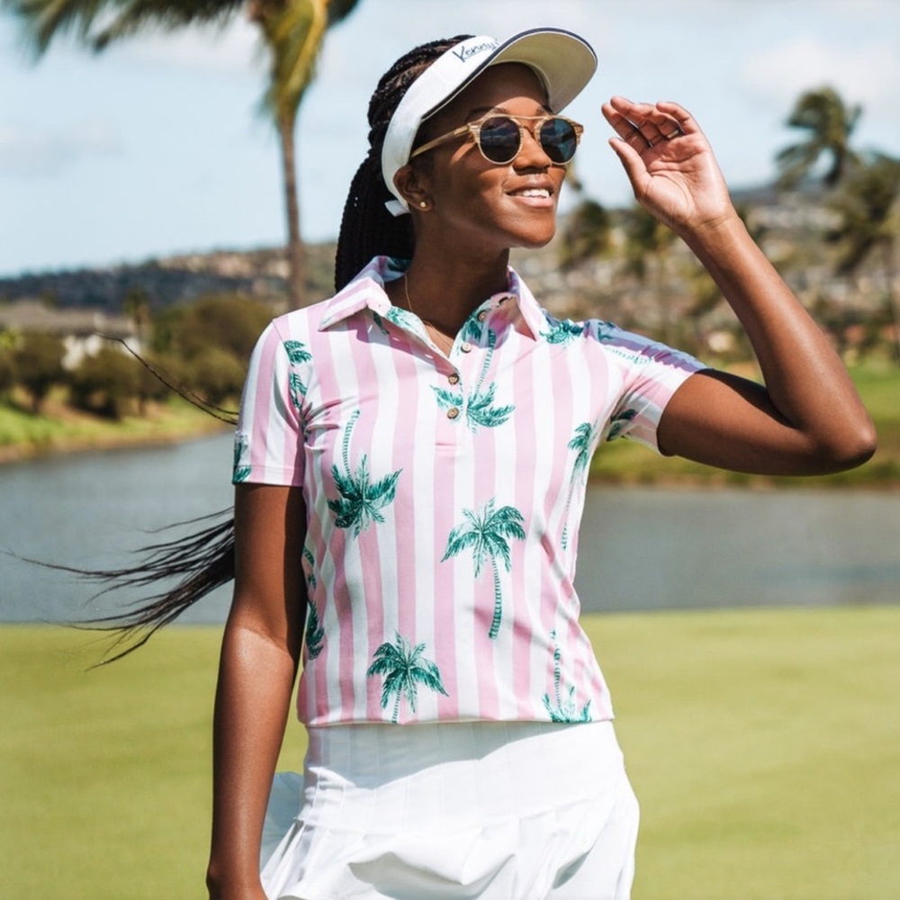 Kenny Flowers ‘The Palm Beach’ golf polo, women’s size Medium